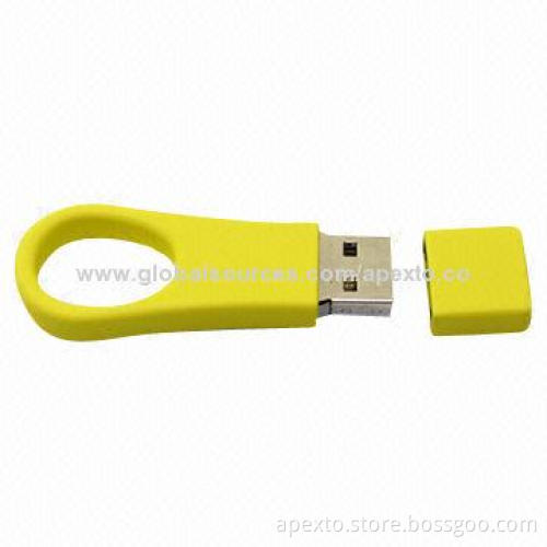 Key Ring USB Flash Drive with 4GB Capacity, Supports Password Protection and Boot-able Function
